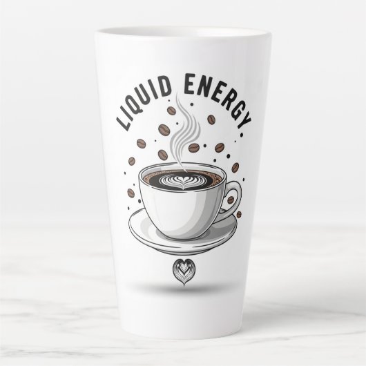 Liquid Energy Coffee Cup Latte Mok (Voorkant)