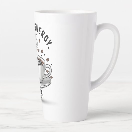 Liquid Energy Coffee Cup Latte Mok (Rechts)