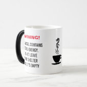 Liquid energy warning grappig aanpasbaar magische mok (Voorkant links)