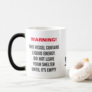 Liquid energy warning grappig aanpasbaar magische mok