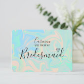 Liquid faux holographic iridescent texture (Staand voorkant)