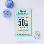 Liquid faux holographic iridescent texture flyer (Enkel)