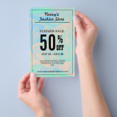 Liquid faux holographic iridescent texture flyer (Hand)