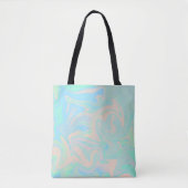 Liquid faux holographic iridescent texture tote bag (Voorkant)