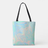 Liquid faux holographic iridescent texture tote bag (Achterkant)