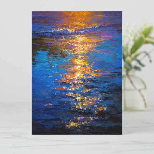 Liquid Fire at Dusk Feestdagenkaart (Staand voorkant)