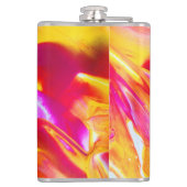 Liquid Flame - Helder Sinaasappel & Geel ontwerp Heupfles (Achterkant)