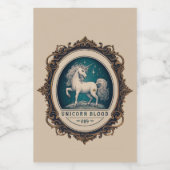 Liquid Funny Sticker Naam Partij Fles Gin Eenhoorn (Enkel label)