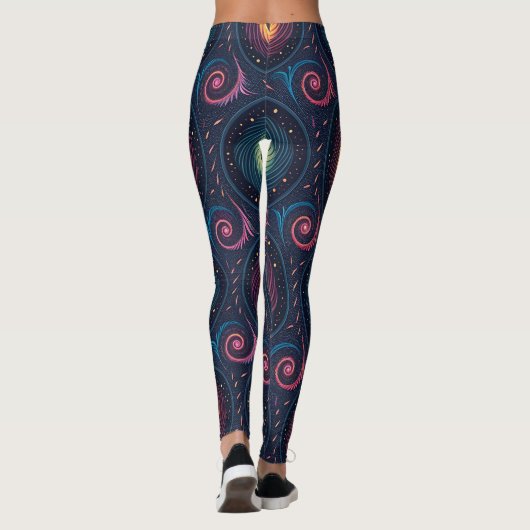 Liquid Galaxy Illusion | Seamless Surreal Gradient Leggings (Achterkant)