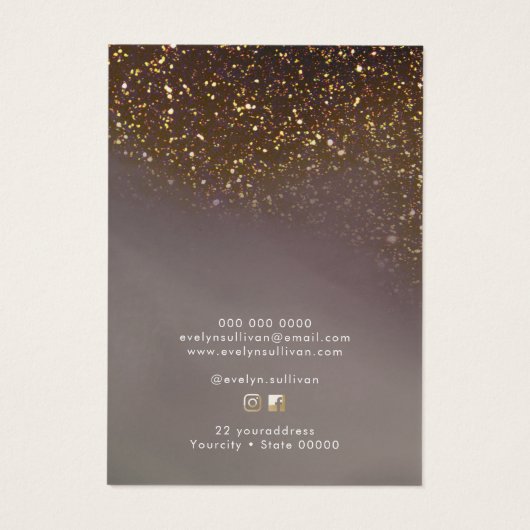 Liquid glitter design ketting display kaart (Achterkant)