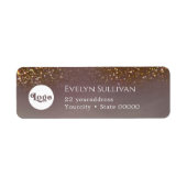Liquid glitter logo return address label (Voorkant)