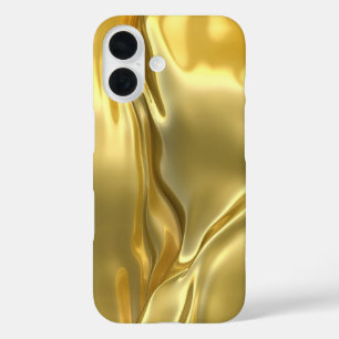 Liquid Gold Abstract Shimmer iPhone 16 Hoesje