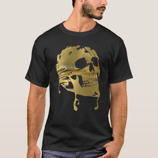 Liquid Gold Driving Skull T-shirt (Voorkant)