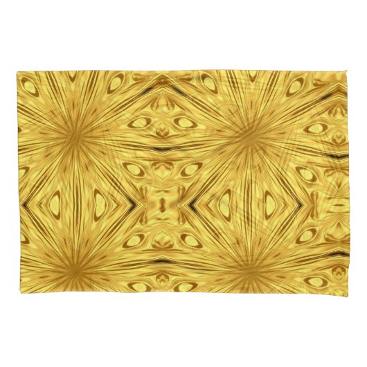 Liquid Gold: Gilded Zenith | Opulent Swirl Accent Kussensloop (Voorkant)