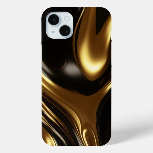 Liquid Gold glanzende metalen werveling Case-Mate iPhone Case (Achterkant)