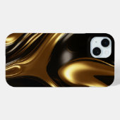 Liquid Gold glanzende metalen werveling Case-Mate iPhone Case (Achterkant (horizontaal))