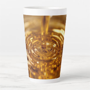Liquid Gold Mok - Luxe Gouden Abstracte Keramiek C