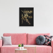 Liquid Gold pine tree branch Plants nature art Canvas Afdruk (Insitu (Woonkamer))