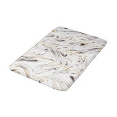 Liquid Gold Silver Black Marmer #1 Badmat (Gekanteld)