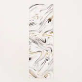 Liquid Gold Silver Black Marmer #1 Yogamat (Voorkant)