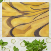 Liquid Gold with Mocha Accents Artsy Towel Theedoek (Gevouwen)