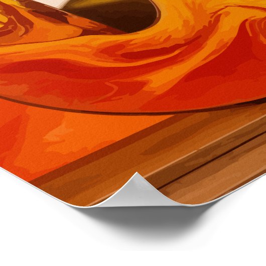 Liquid Harmony in Warm Tones Poster (Hoek)