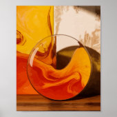 Liquid Harmony in Warm Tones Poster (Voorkant)