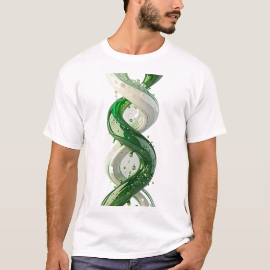 Liquid Helix Emerald Continuum Alchemy of Motion V T-shirt (Voorkant)