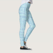 Liquid Ice Luxe – futuristische Aqua Pattern Leggi Leggings (Rechts)