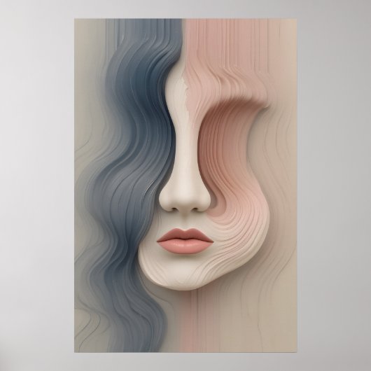 Liquid Identity Poster Abstracte muurkunst (Voorkant)