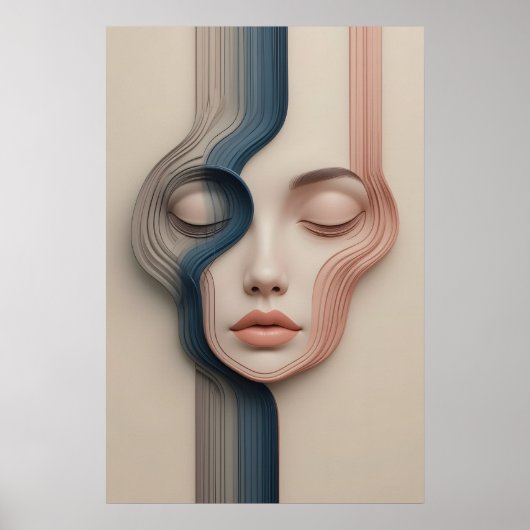 Liquid Identity Poster Abstracte muurkunst (Voorkant)