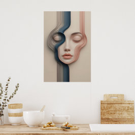 Liquid Identity Poster Abstracte muurkunst