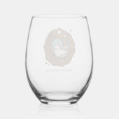 Liquid Inspiration Mole Writer in Burrow Cartoon Wijnglas Zonder Voet (Achterkant)