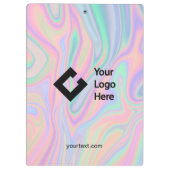 Liquid Iridescent Unicorn Colour Design personalis Klembord (Achterkant)