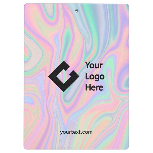 Liquid Iridescent Unicorn Colour Design personalis Klembord (Achterkant)