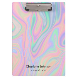 Liquid Iridescent Unicorn Colour Design personalis Klembord