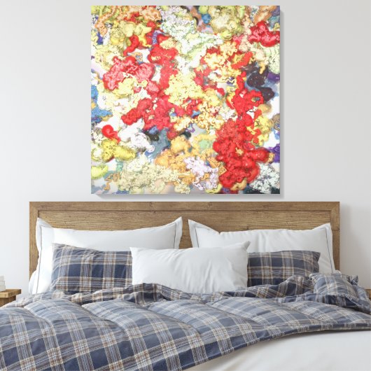Liquid Kinetic Art Stretched Canvas Print (Insitu (Slaapkamer))