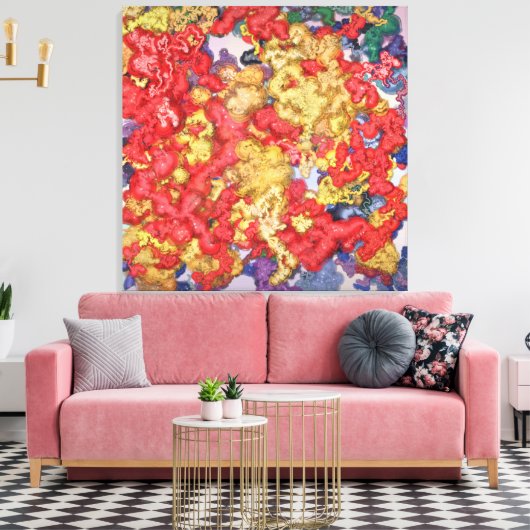 Liquid Kinetic Painting Canvas Afdruk (Insitu (Woonkamer))