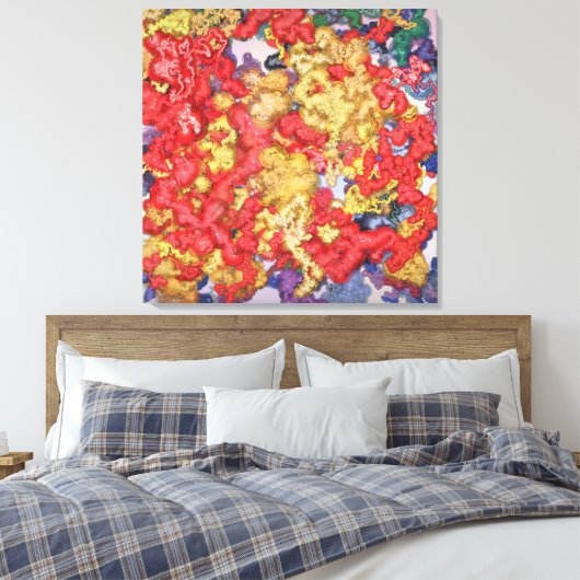 Liquid Kinetic Painting  Canvas Afdruk (Insitu (Slaapkamer))