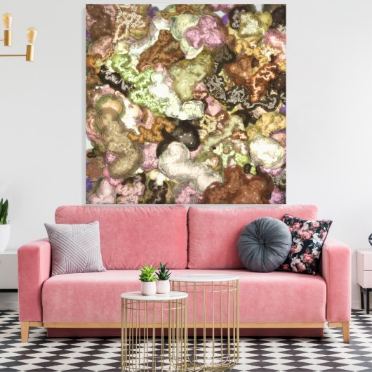 Liquid Kinetic Painting Canvas Afdruk (Insitu (Woonkamer))