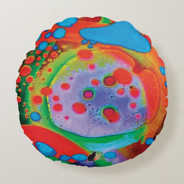 Liquid Lounging Rond Kussen (Voorkant)