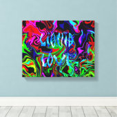 Liquid Love - Wrapped Canvas / Abstract Modern Afdruk (Insitu (Houten vloer))