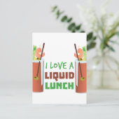 Liquid Lunch Briefkaart (Staand voorkant)