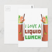 Liquid Lunch Briefkaart (Voorkant / Achterkant)