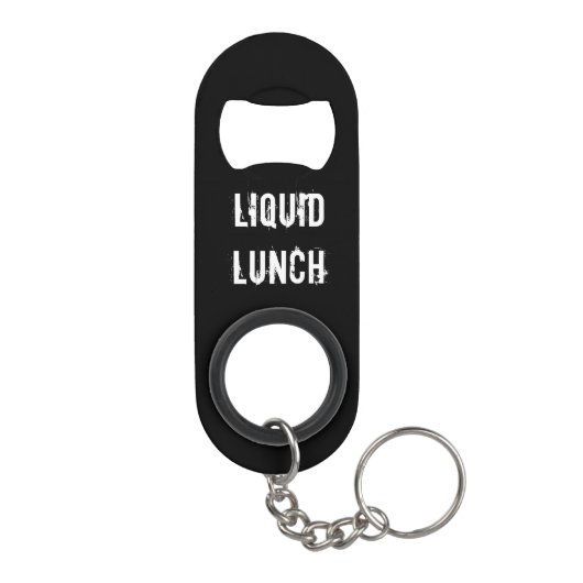 Liquid Lunch Funny Sleutelhanger Mini Flessenopener (Achterkant)