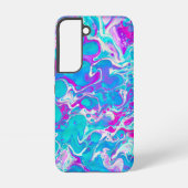 Liquid Marble Cell Phone Case in blauw en roze Samsung Galaxy Hoesje (Achterkant)