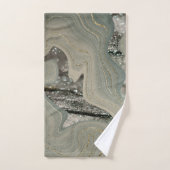 Liquid Marble Wave Glitter Glam 1 Bad Handdoek (Handdoek)