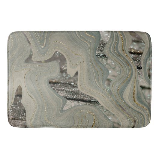 Liquid Marble Wave Glitter Glam 1 Badmat (Voorkant)