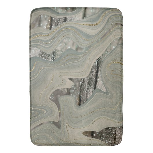 Liquid Marble Wave Glitter Glam 1 Badmat (Voorkant Verticaal)