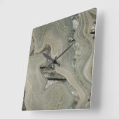 Liquid Marble Wave Glitter Glam 1 Vierkante Klok (Hoek)